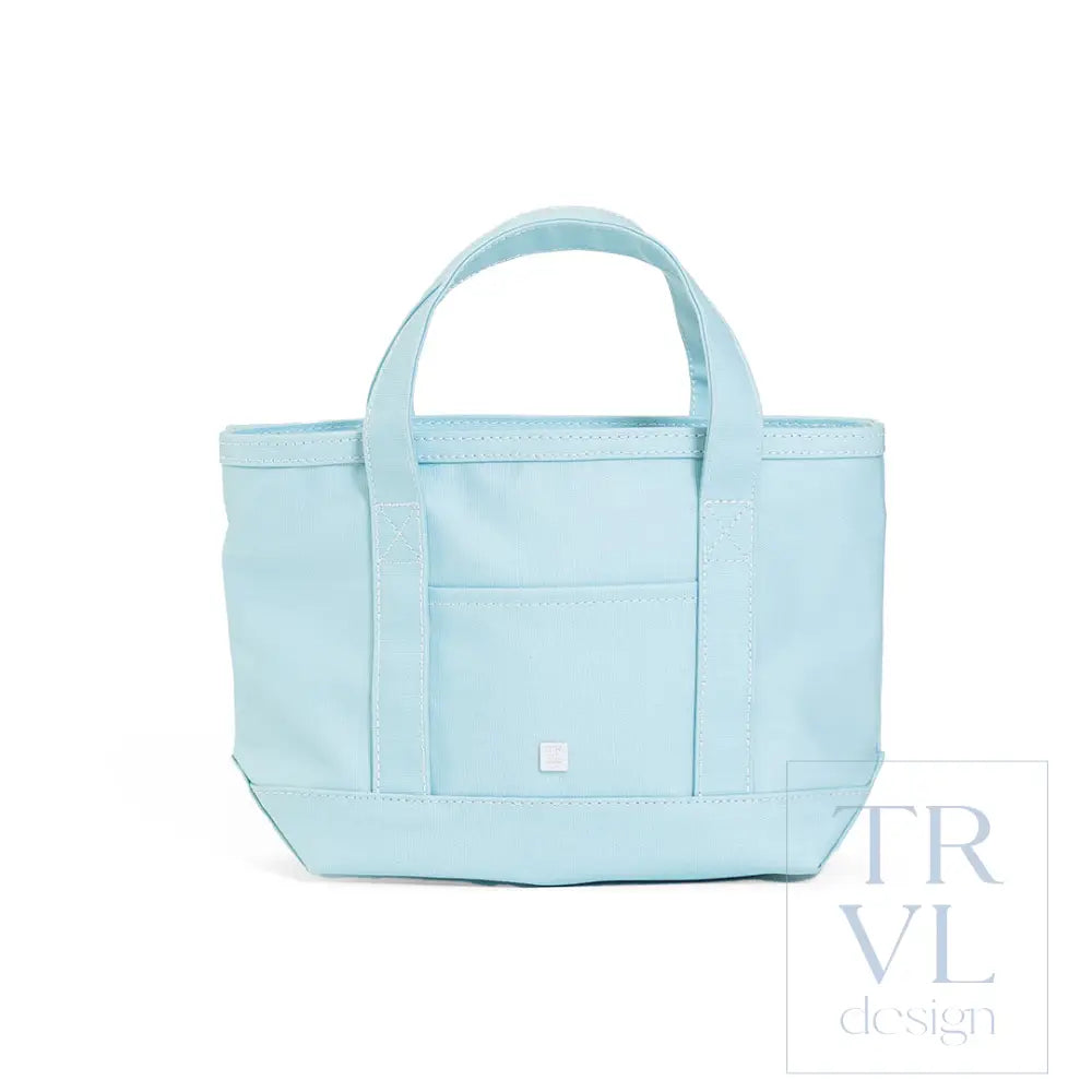 Signal Flag Tote - Tote Bag - Coated Canvas Mini Tote - LAKE BLUE - Tote Bags