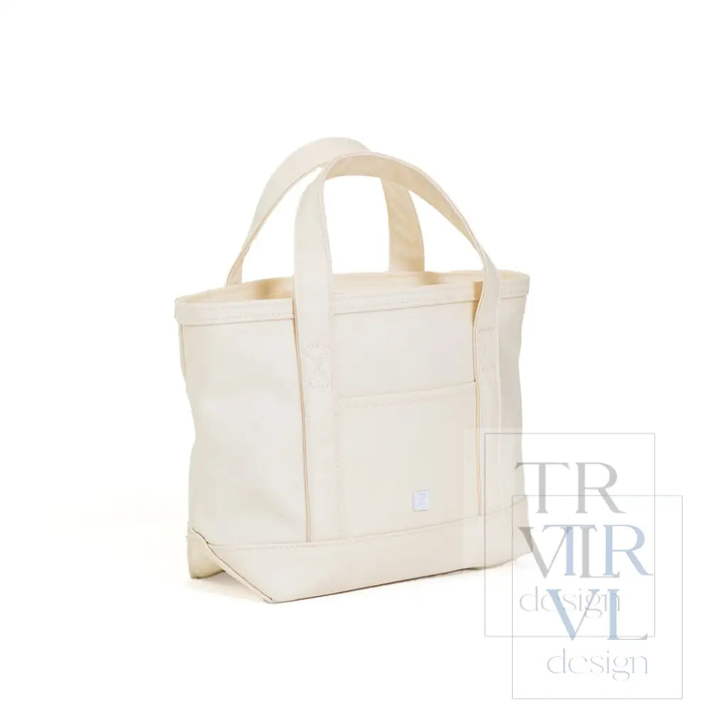 MINI TOTE - COATED CANVAS NATURAL - Tote Bags