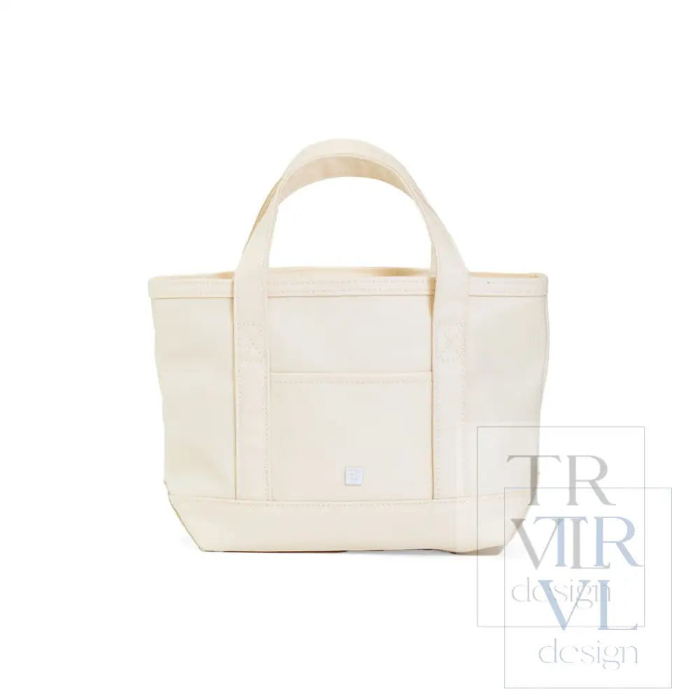 MINI TOTE - COATED CANVAS NATURAL - Tote Bags