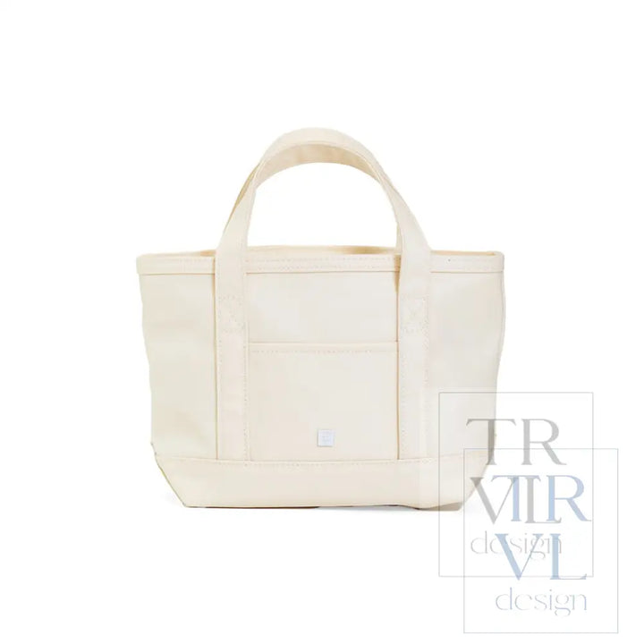 MINI TOTE - COATED CANVAS NATURAL - Tote Bags