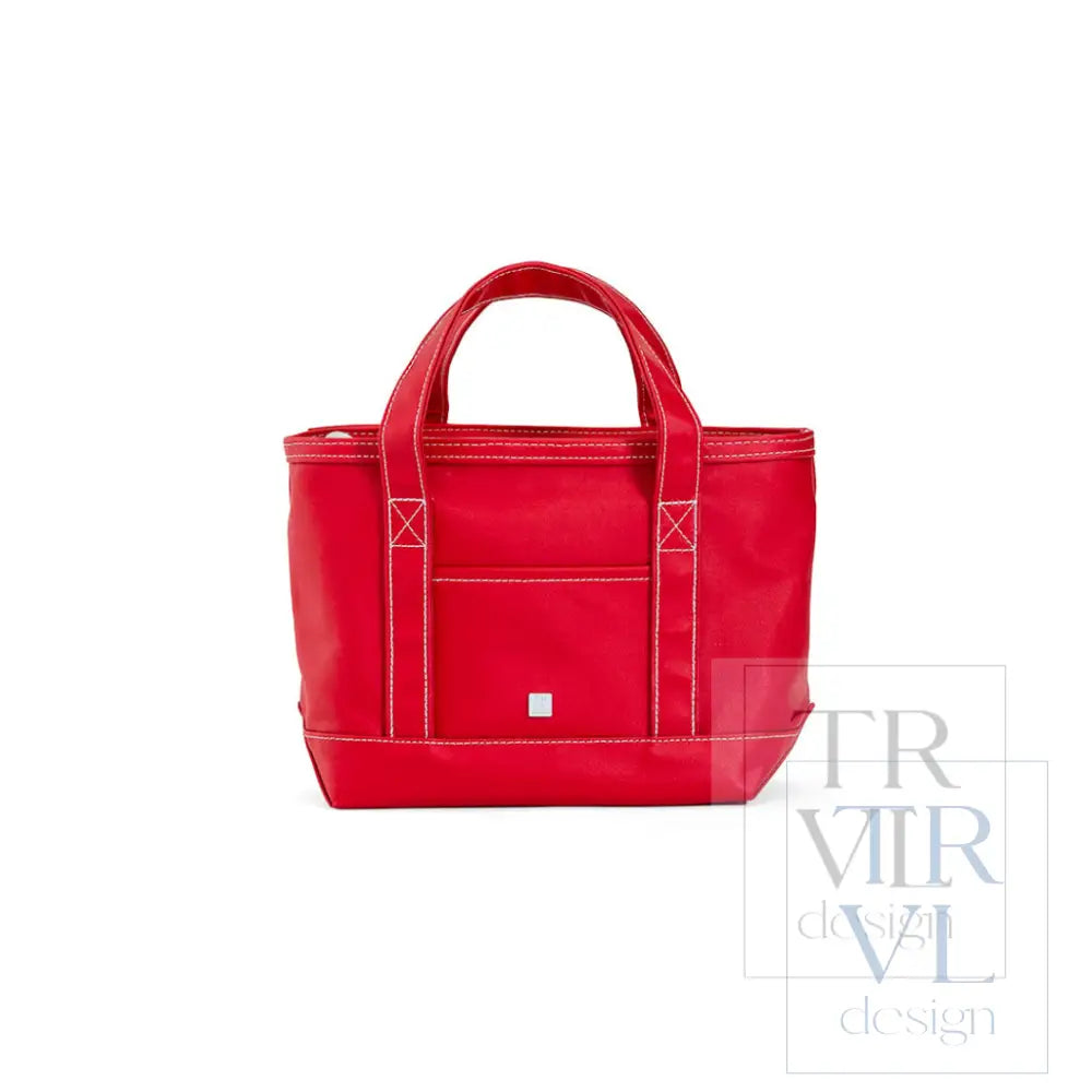 MINI TOTE - COATED CANVAS RED - Tote Bags