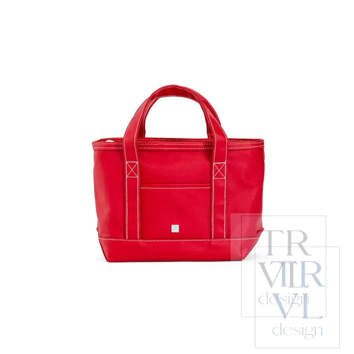 MINI TOTE - COATED CANVAS RED - Tote Bags