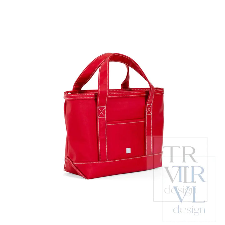 MINI TOTE - COATED CANVAS RED - Tote Bags