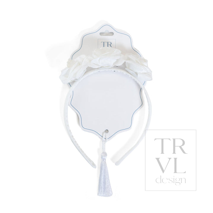 Signature Hair Accessories - Trio Flower Headband - Pre pack 2 - Gingham White - Hair Accessories