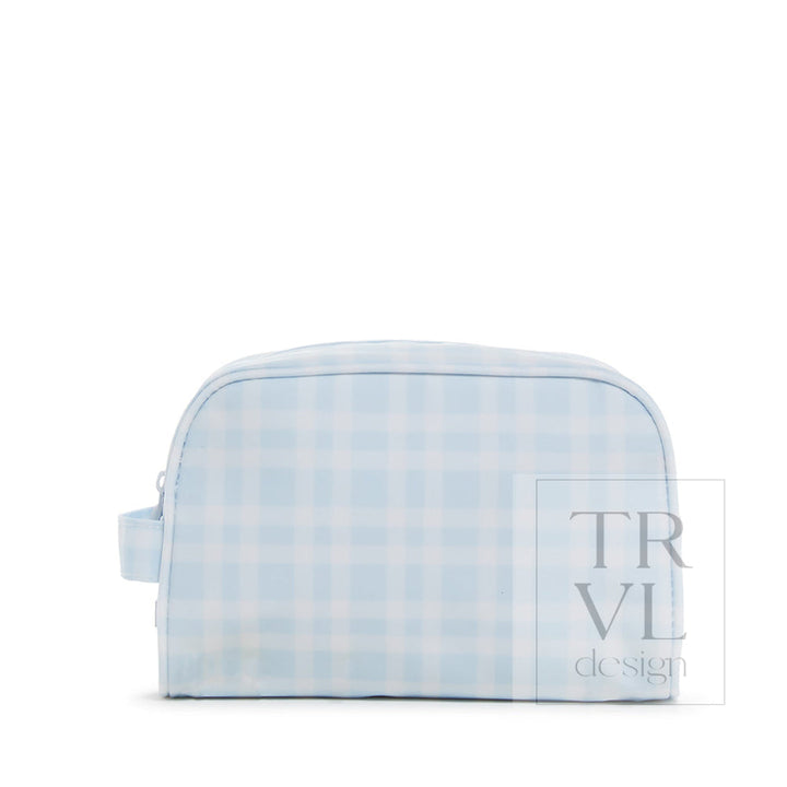 Stow It - Pimlico Plaid Blue Dopp Bag Cosmetic &amp; Toiletry Bags