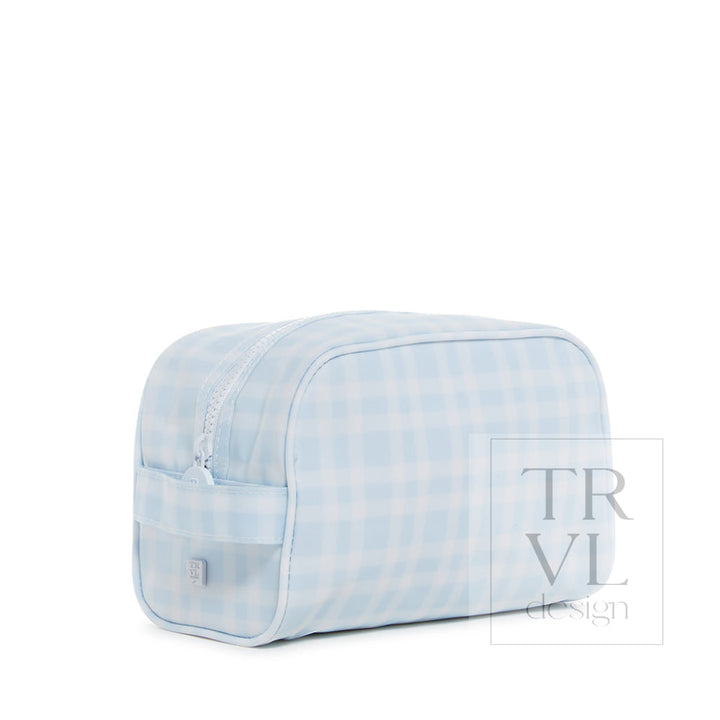 Stow It - Pimlico Plaid Blue Dopp Bag Cosmetic &amp; Toiletry Bags