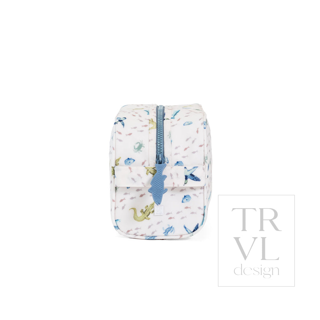 STOWAWAY Toiletry Bag - COASTAL TIDES - Cosmetic &amp; Toiletry Bags