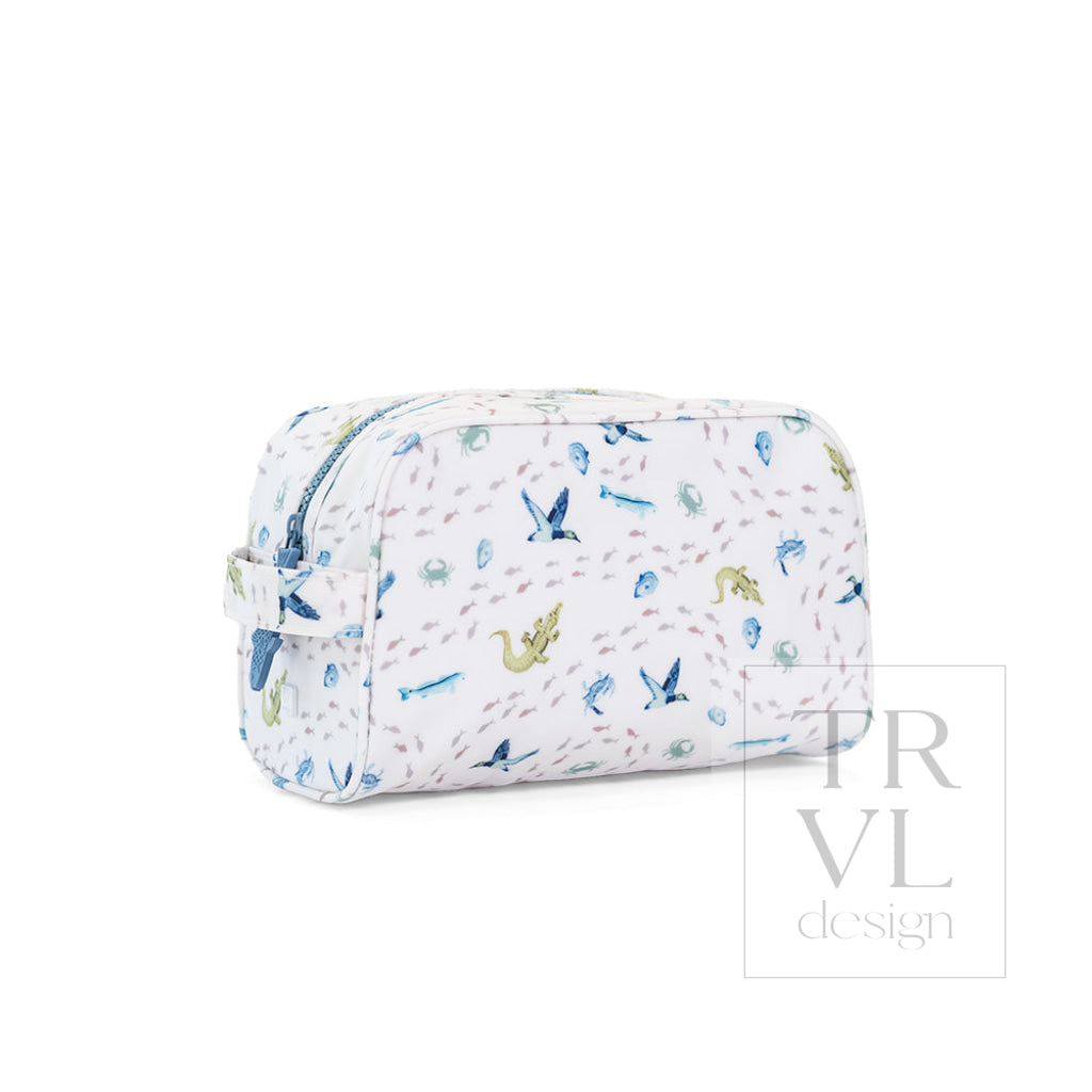 STOWAWAY Toiletry Bag - COASTAL TIDES - Cosmetic &amp; Toiletry Bags