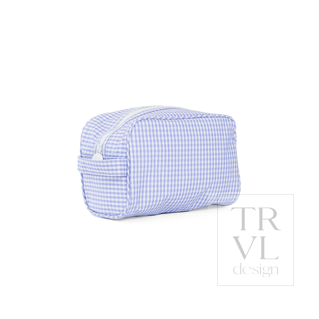 STOWAWAY Toiletry Bag - GINGHAM LILAC - Cosmetic &amp; Toiletry Bags