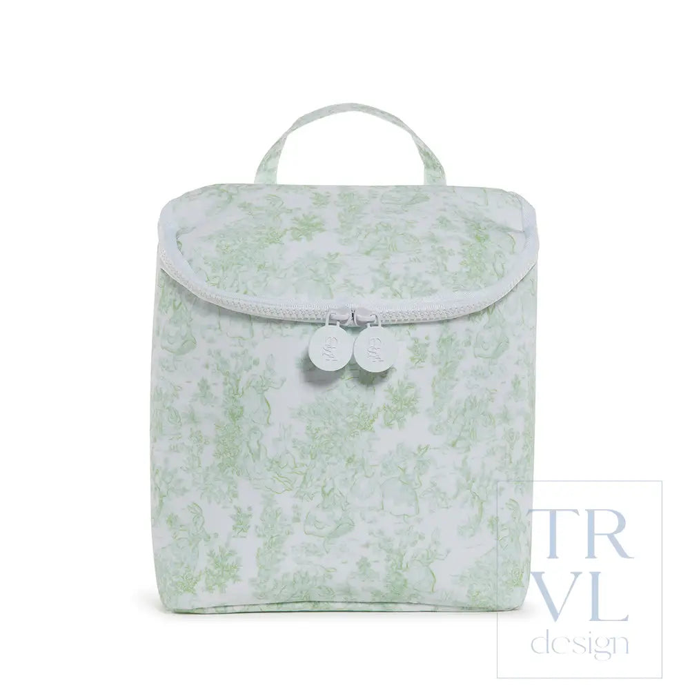 Take Away Lunch Bag - Insulated Bunny Toile Green Lunch