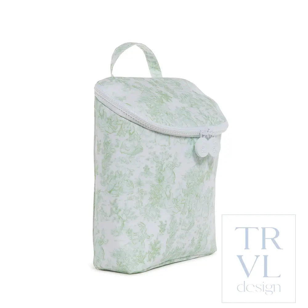 Take Away Lunch Bag - Insulated Bunny Toile Green Lunch
