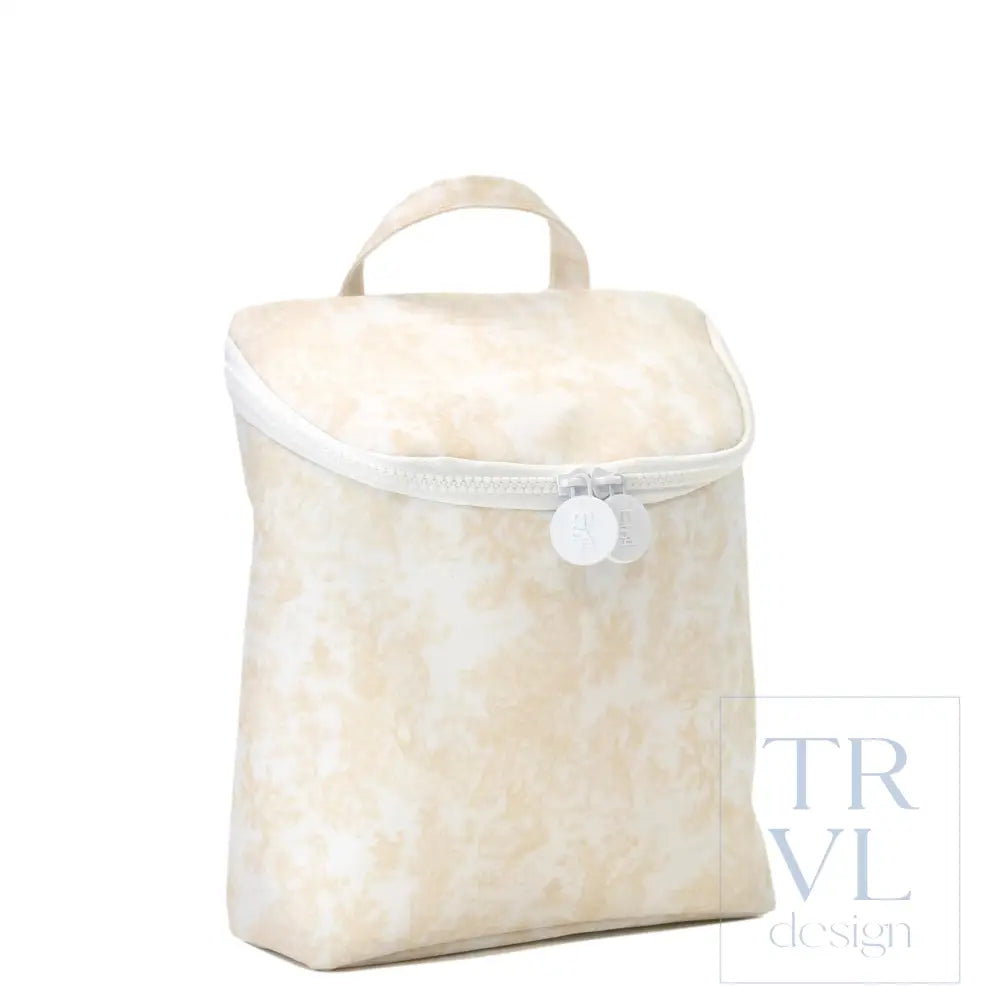 Take Away Bottle Bag- Bunny Toile Sand - Lunch Bags