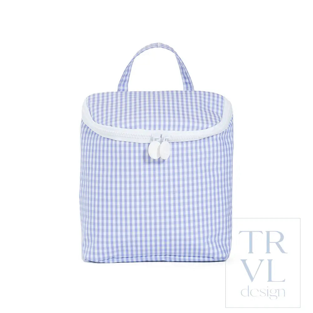 TAKE AWAY INSULATED LUNCH BAG - GINGHAM LILAC - Lunch Bags