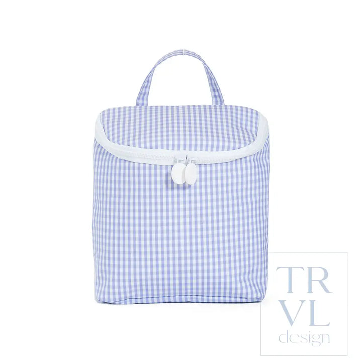 TAKE AWAY INSULATED LUNCH BAG - GINGHAM LILAC - Lunch Bags