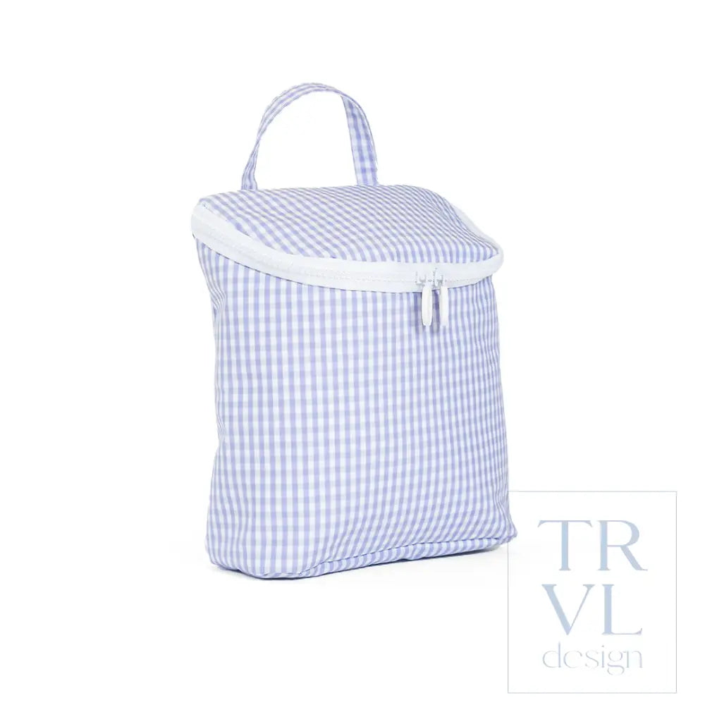 TAKE AWAY INSULATED LUNCH BAG - GINGHAM LILAC - Lunch Bags