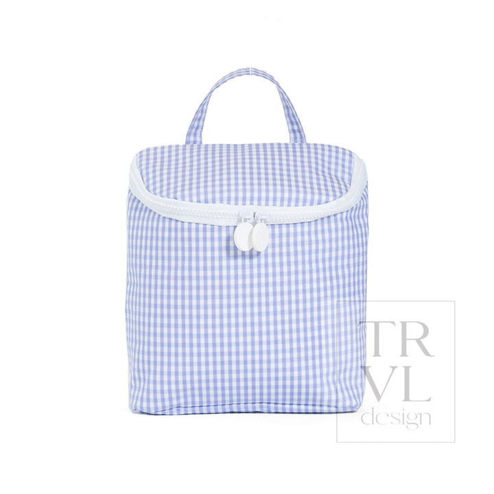 TAKE AWAY INSULATED LUNCH BAG - GINGHAM LILAC - Lunch Bags