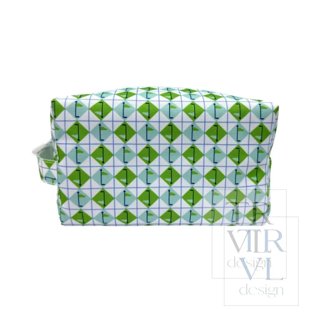 DOPP BAG - TEE TIME AQUA GREEN DIAMOND