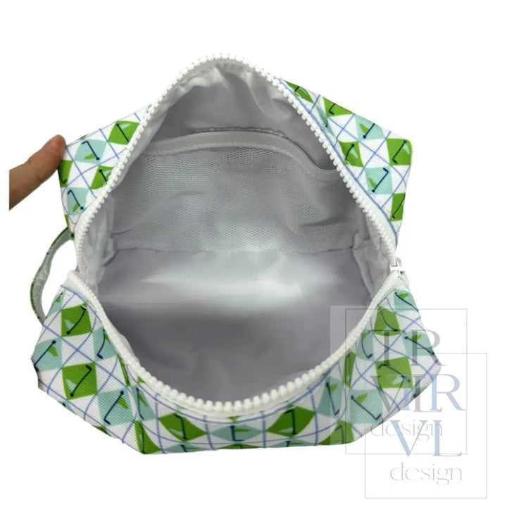 DOPP BAG - TEE TIME AQUA GREEN DIAMOND