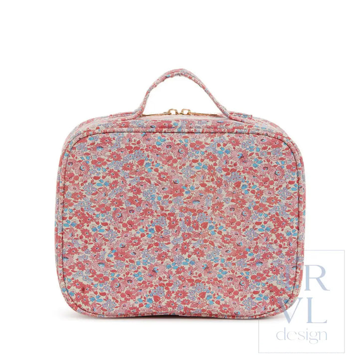 Luxe Trvl2 Cosmetic Toiletry Case - Marseille With Pink Pinstripe Liner* New!