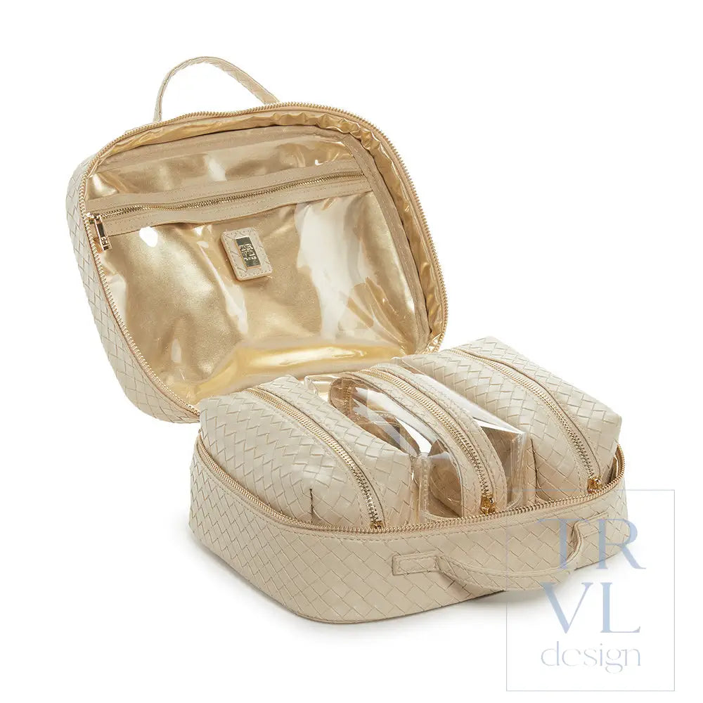 Luxe Trvl2 Cosmetic Toiletry Case - Woven Bisque