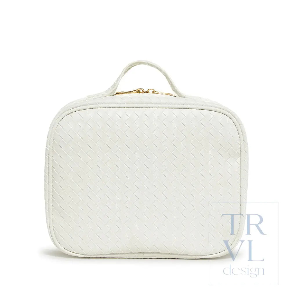 LUXE TRVL 2 Cosmetic Toiletry Case - WOVEN BRIDAL WHITE - Cosmetic & Toiletry Bags