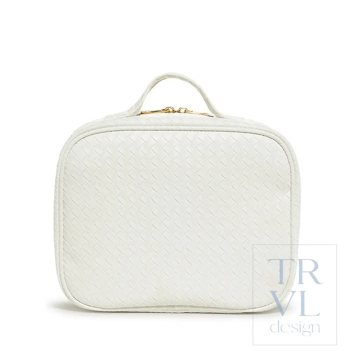 LUXE TRVL 2 Cosmetic Toiletry Case - WOVEN BRIDAL WHITE - Cosmetic &amp; Toiletry Bags