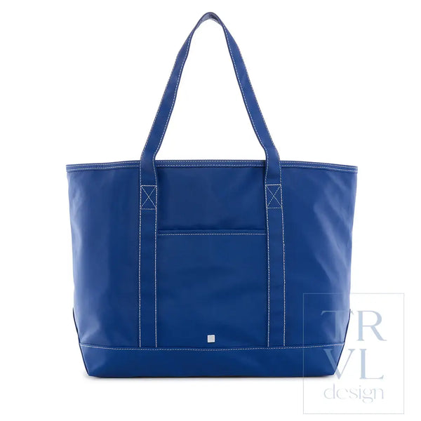 Tote Bag - Coated Canvas Maxi Tote - Blue Bell – shopTRVLdesign Tote Bag - Coated Canvas Maxi Tote - Blue Bell – shopTRVLdesign