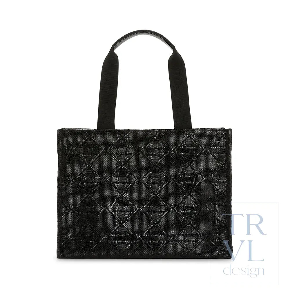 Luxe Bali Straw Tote - Oasis Cane Midnight *On Special Cane Straw