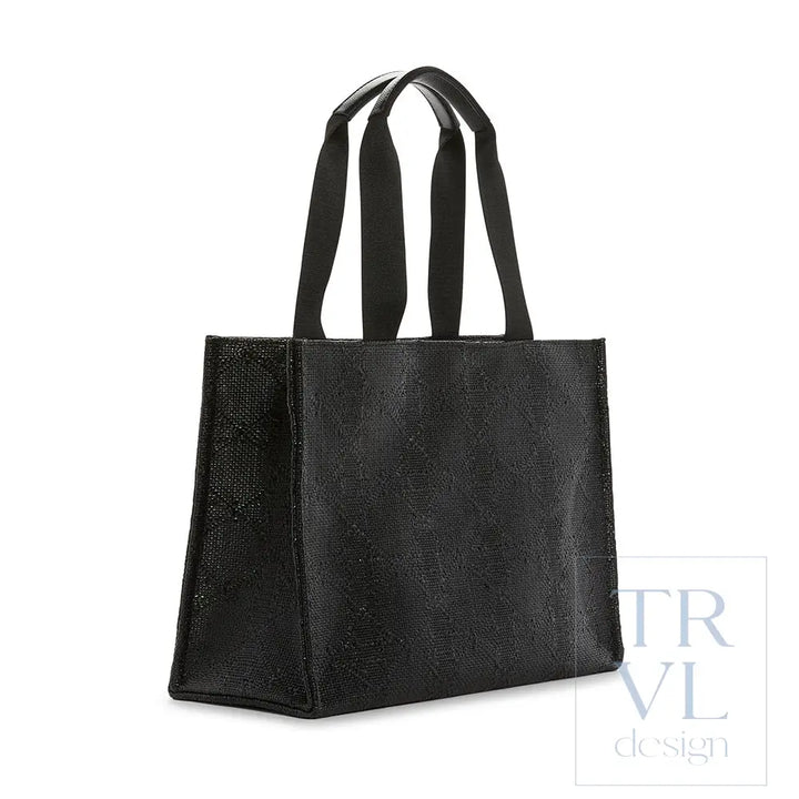 Tote Bag - Luxe Bali Straw Cane Midnight