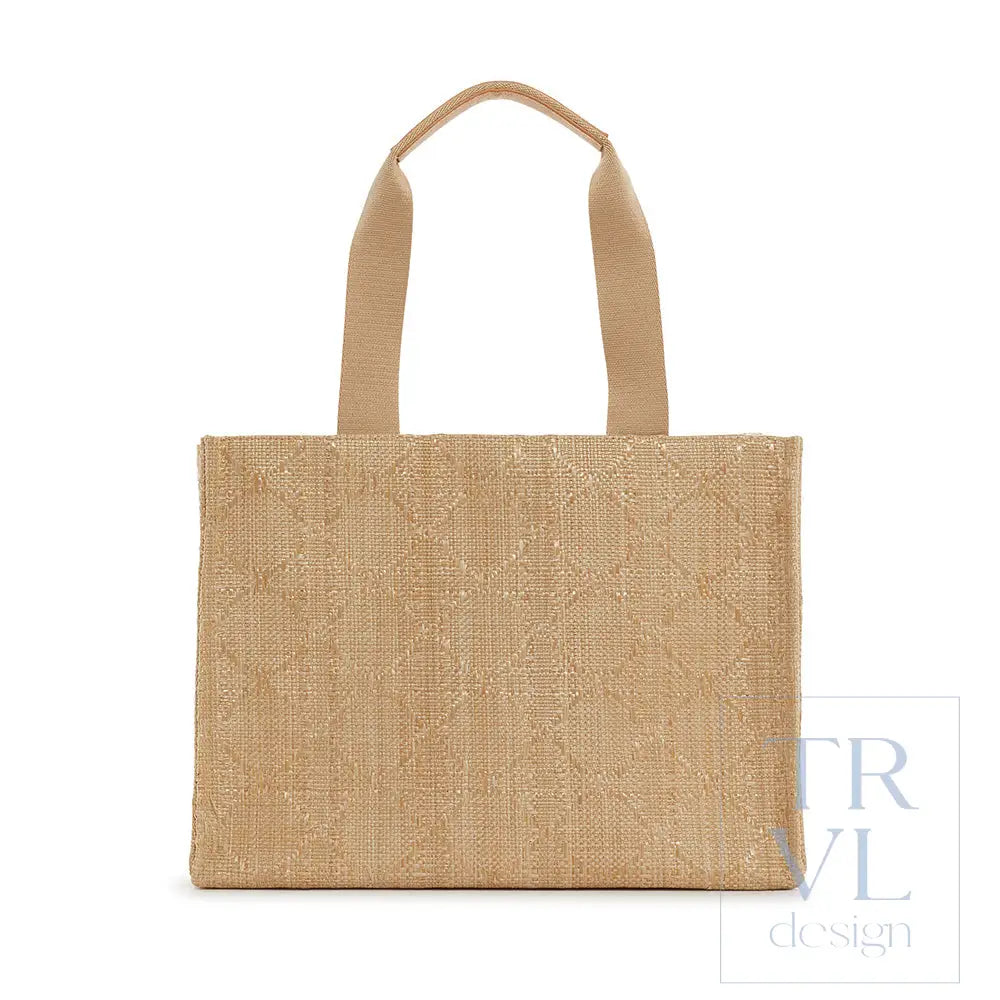 Tote Bag - Luxe Bali Straw Cane Sand
