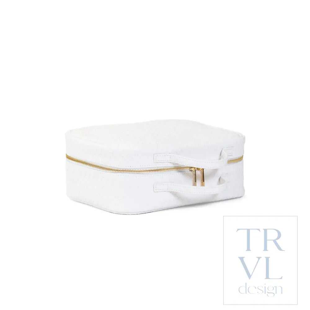 LUXE TRVL2 Cosmetic Toiletry Case - WOVEN BLANC - Cosmetic & Toiletry Bags