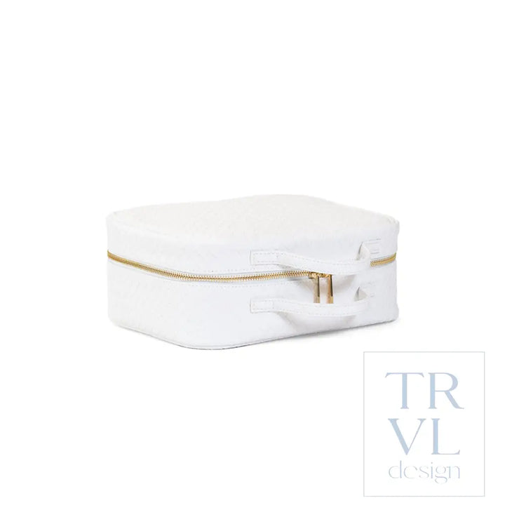 LUXE TRVL2 Cosmetic Toiletry Case - WOVEN BLANC - Cosmetic &amp; Toiletry Bags