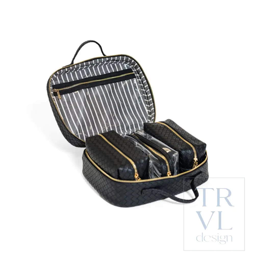 TRVL2 Cosmetic Toiletry Case - Woven Jet - Cosmetic & Toiletry Bags