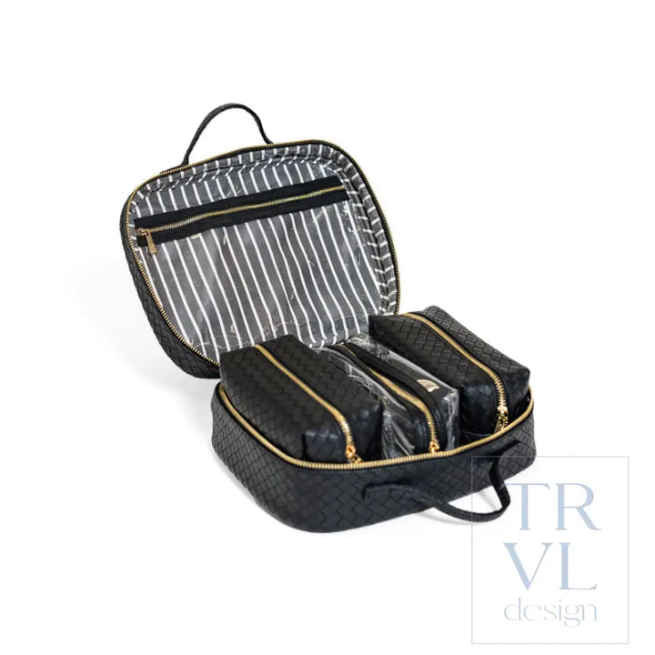 TRVL2 Cosmetic Toiletry Case - Woven Jet - Cosmetic & Toiletry Bags