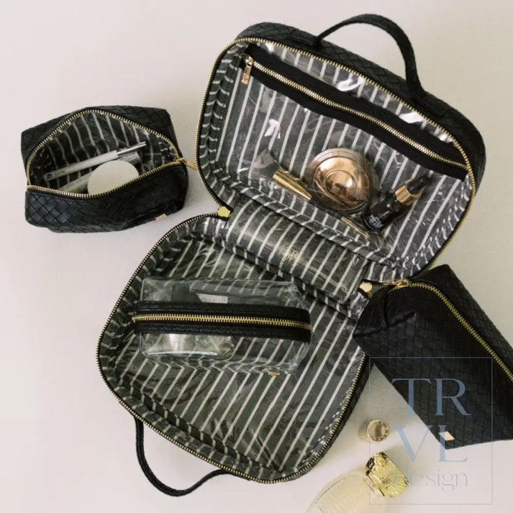 TRVL2 Cosmetic Toiletry Case - Woven Jet - Cosmetic & Toiletry Bags