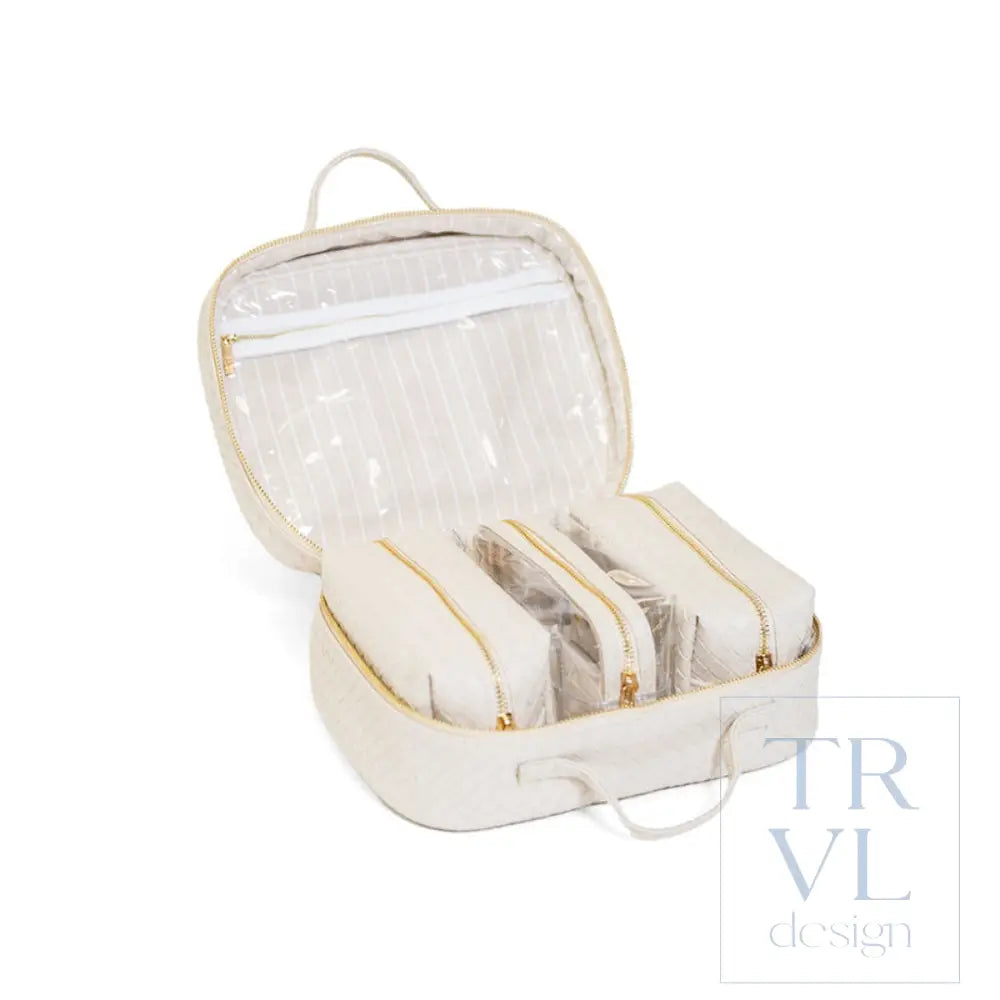 TRVL2 Cosmetic Toiletry Case - Woven Sand - Cosmetic & Toiletry Bags