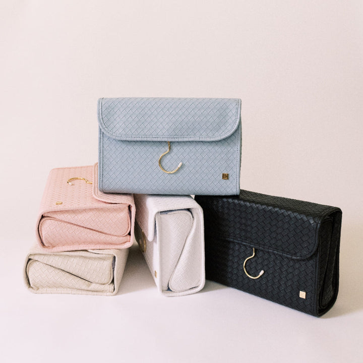 Hanging Toiletry Case - Woven Hang It Up - Bridal White