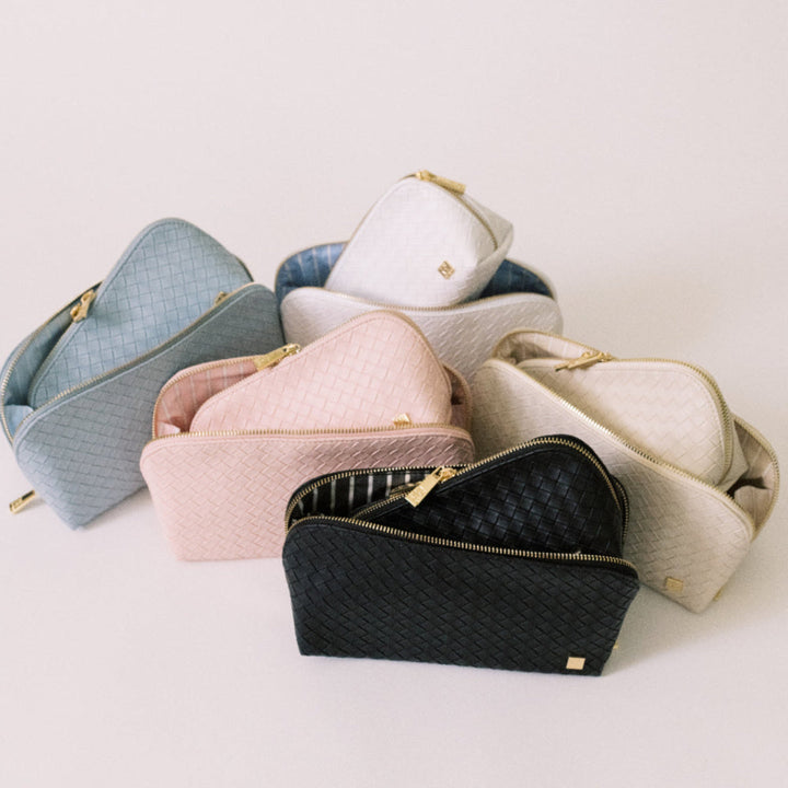 Cosmetic Bag Set - Duo Case - Woven Shell