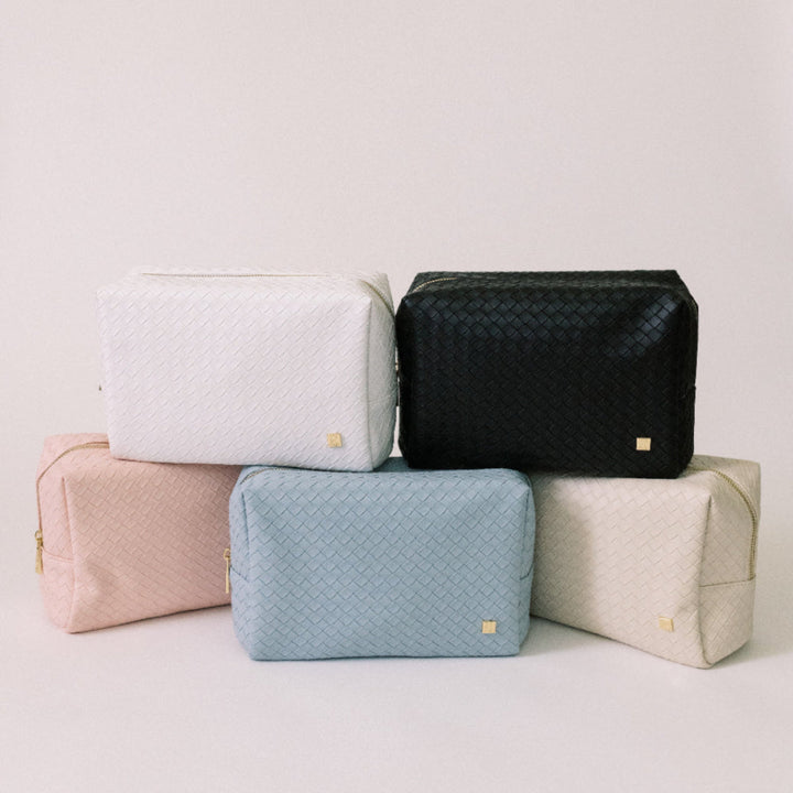 Cosmetic Bag - Everyday Bag - Woven Blanc