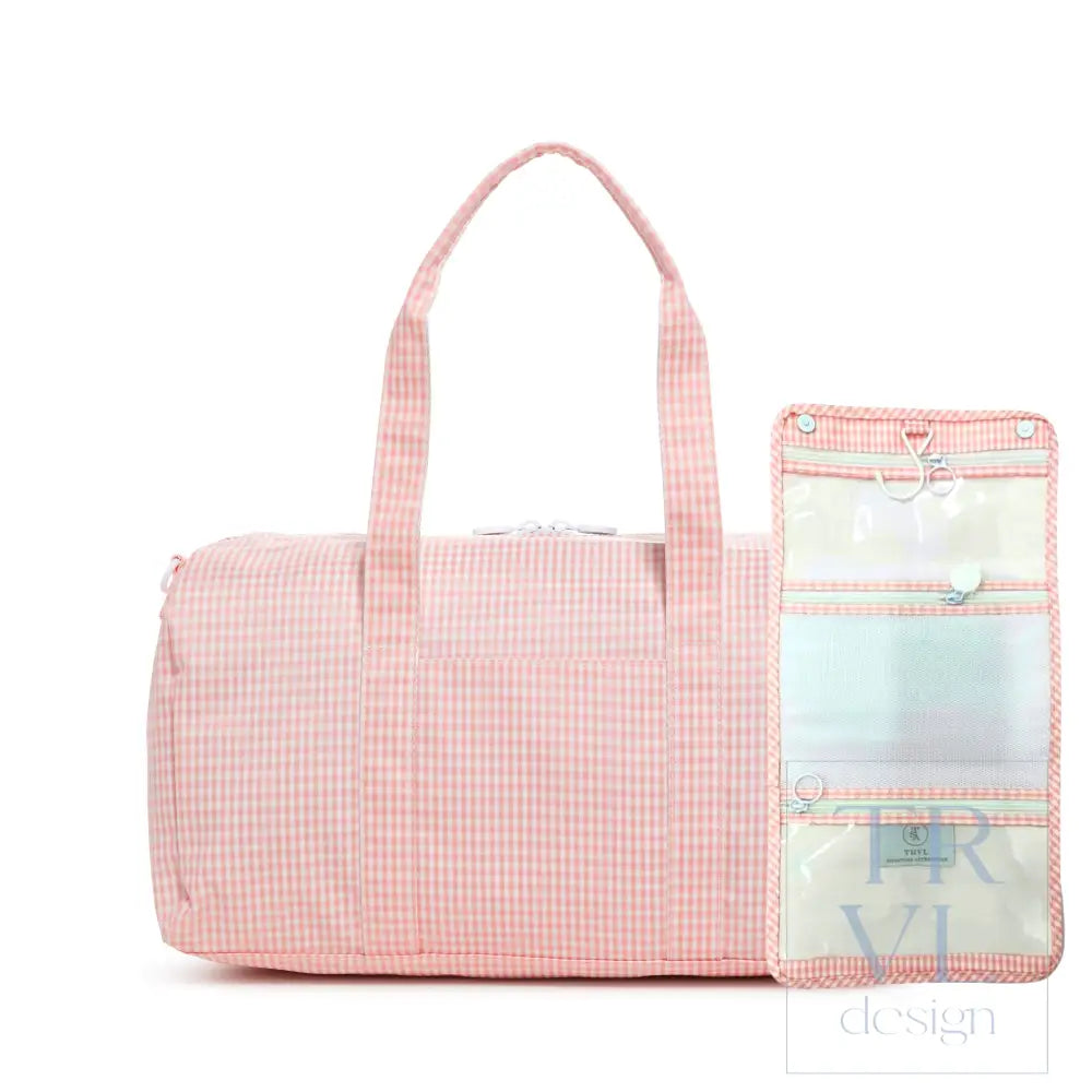 Weekender + Mini Rollup Bundle - Taffy Gingham - Duffel Bags