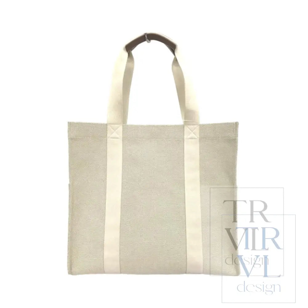 Luxe Linen Xl Runaround Tote - Sand-Coco *New! In Stock Sand-Coco